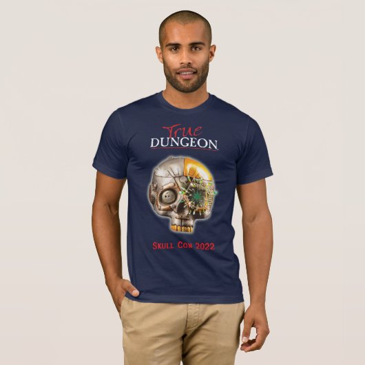 True Dungeon Skull Con - Marine T-Shirt (Vorne ganz)
