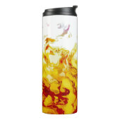 True Flames yellow black red orange fire Thermosbecher (Nach links gedreht)