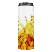 True Flames yellow black red orange fire Thermosbecher (Rückseite)