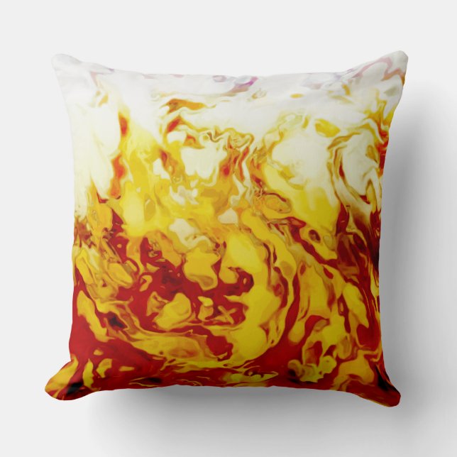 True Flames yellow red orange purple fire Kissen (Vorderseite)