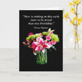 True Friend Happy Birthday, Stargazer Lily Bouquet Karte (Gelbe Blume)