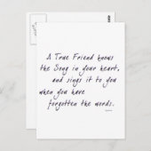 True Friend Postkarte (Vorne/Hinten)