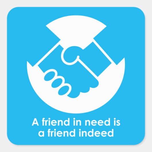 True friend square sticker (Vorderseite)