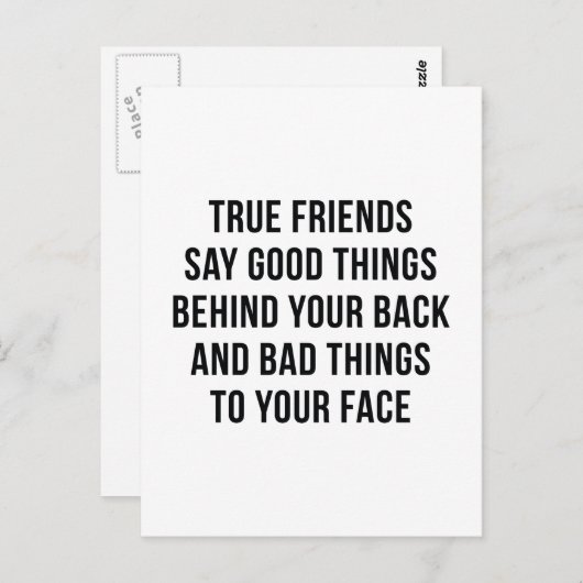 True Friends Postkarte (Vorne/Hinten)