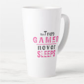 True Gamer schläft nie Pink Girl Gamer Milchtasse (Rechte Ecke)