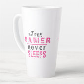 True Gamer schläft nie Pink Girl Gamer Milchtasse (Linke Ecke)