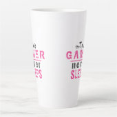 True Gamer schläft nie Pink Girl Gamer Milchtasse (Vorderseite)