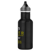 True Gamer schläft niemals Typografie Black Gamer Edelstahlflasche (Rechts)
