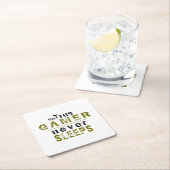 True Gamer schläft niemals Typografy Gamer Rechteckiger Pappuntersetzer (Vor Ort)