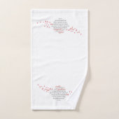 True Großmutter Zitat Red Blume Petals White Handtuch (Handtuch)