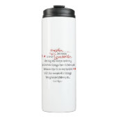 True Großmutter Zitat Red Blume Petals White Thermosbecher (Vorderseite)