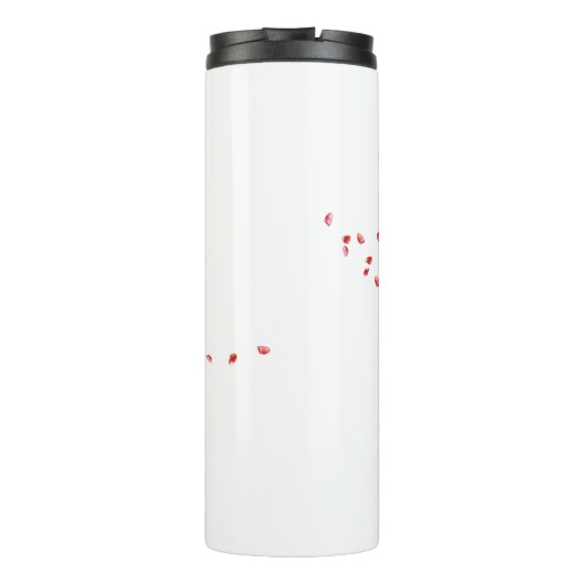 True Großmutter Zitat Red Blume Petals White Thermosbecher (Rückseite)