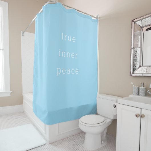 True Inner Peace Minimalistic Shower Curtain Duschvorhang (Beispiel)
