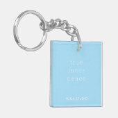 True Inner Peace Yoga Studio Acrylic Keychain Schlüsselanhänger (Vorderseite links)