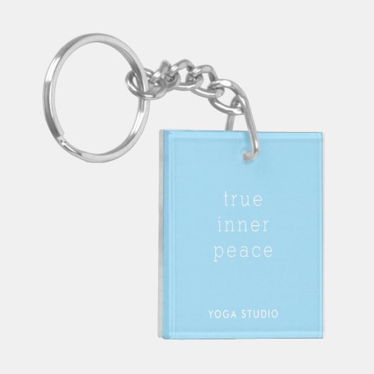 True Inner Peace Yoga Studio Acrylic Keychain Schlüsselanhänger (Vorderseite links)