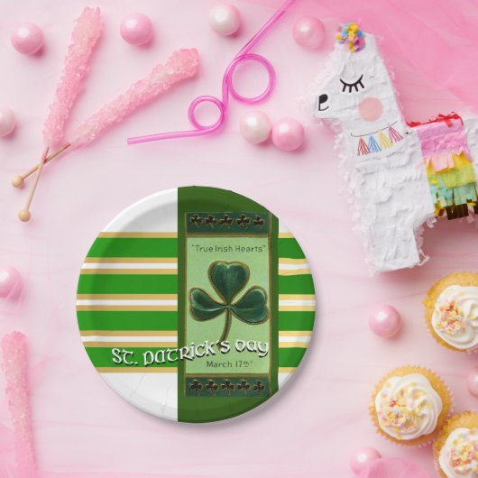 True Irish Heart St Patrick's Day PPP01 Pappteller (Party)
