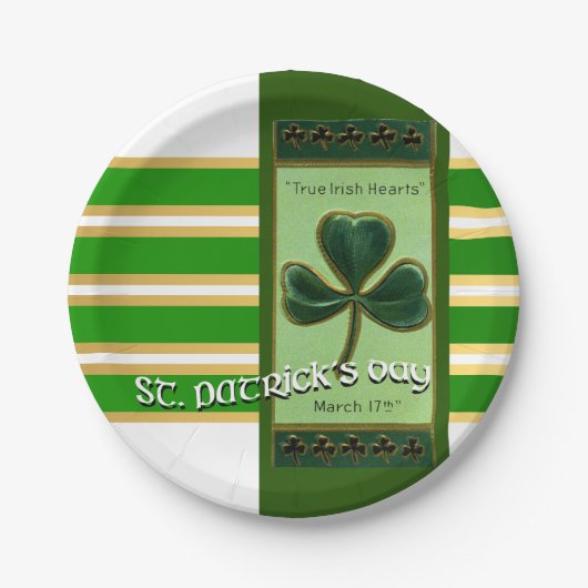 True Irish Heart St Patrick's Day PPP01 Pappteller (Vorderseite)