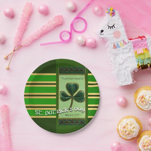 True Irish Heart St Patrick's Day PPP01 Pappteller (Party)