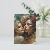 True Lesbian Liebe Postkarte (Stehend Vorderseite)