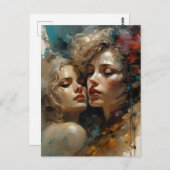 True Lesbian Liebe Postkarte (Vorne/Hinten)