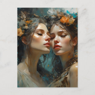 True Lesbian Lovers Postkarte