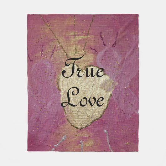 True Love Angel Wedding Fleecedecke (Vorderseite)