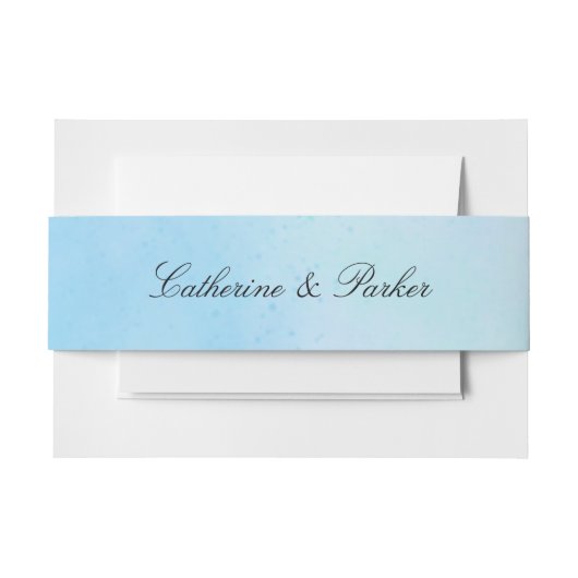 "True Love Blue" Einladungsbanderole (Vorderseite Beispiel)