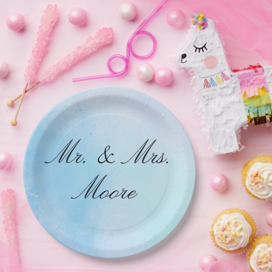 "True Love Blue" Paper-Teller Pappteller (Party)