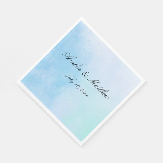 "True Love Blue" Serviette (Ecke)