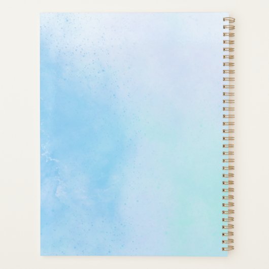 True Love Blue Wedding Planner Planer (Rückseite)