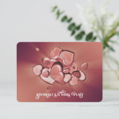 True Love Burning Hearts UAWG RSVP Karte (Stehend Vorderseite)