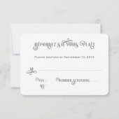 True Love Burning Hearts UAWG RSVP Karte (Rückseite)