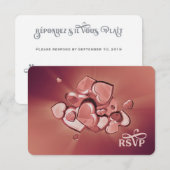 True Love Bursting Hearts UAWG (Version 2) RSVP Karte (Vorne/Hinten)