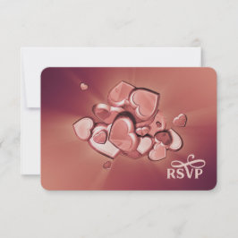 True Love Bursting Hearts UAWG (Version 2) RSVP Karte