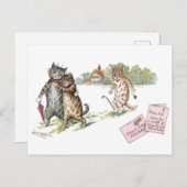 True Love by Louis Wain Postkarte (Vorne/Hinten)