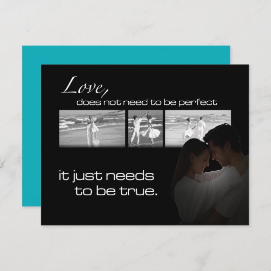 True Love Cards RSVP Karte (Vorne/Hinten)