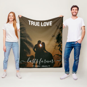 True Love Couple Foto Fleece Blanket