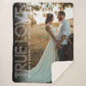 True Love Couple Foto Fleece Blanket Sherpadecke (Vorderseite)