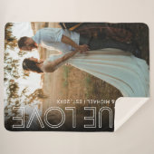 True Love Couple Foto Fleece Blanket Sherpadecke (Vorderseite (Horizontal))