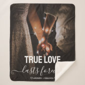 True Love Couple Foto Fleece Blanket Sherpadecke (Vorderseite)