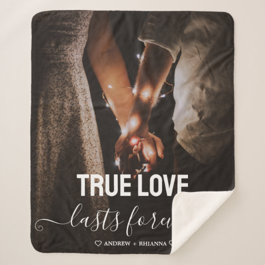 True Love Couple Foto Fleece Blanket Sherpadecke (Vorderseite)