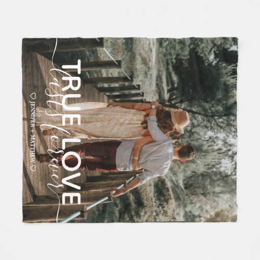 True Love Couple Foto Fleecedecke (Vorderseite (Horizontal))