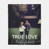 True Love Couple Foto Hochzeitsgeschenk Fleece Bla (Vorderseite)