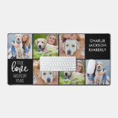 True Love Custom Pet Dog Lover 4 FotoCollage Schreibtischunterlage (Tastatur & Maus)