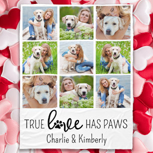 True Love Custom Pet Hund Lover Niedliche Fotolage Fleecedecke