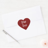 "True Love" Deep Red Heart Stickers (Umschlag)