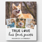 True Love Dog Lover Personalisiert 4 Fotolage Fotoplatte (Vorderseite)