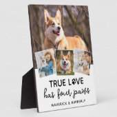 True Love Dog Lover Personalisiert 4 Fotolage Fotoplatte (Seite)