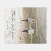 True Love Foto Modernes, personalisiertes Geschenk Fleecedecke (Vorderseite (Horizontal))