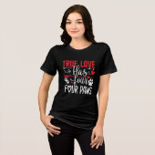 True Love Four Paws Tri-Blend Shirt (Vorderseite voll)